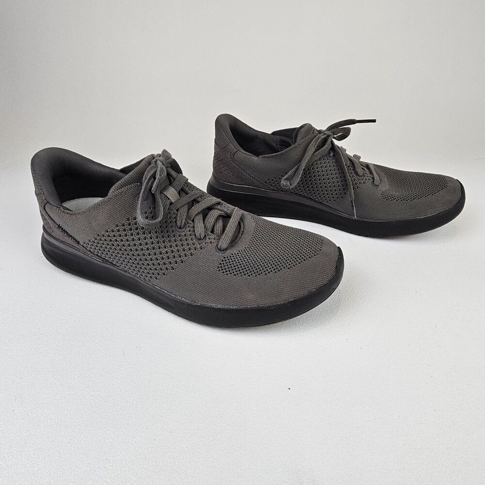 Kizik Lima Men's Size 10 Gray Knit Hands Free Slip On Walking Sneakers Shoes